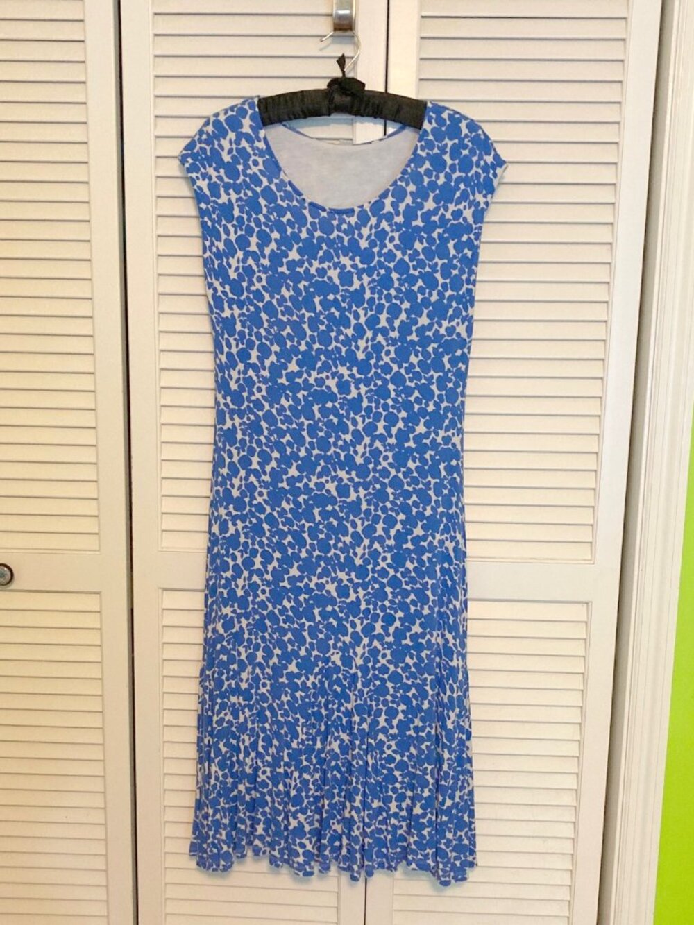 Boden blue & white spring/summer midi dress size 10L